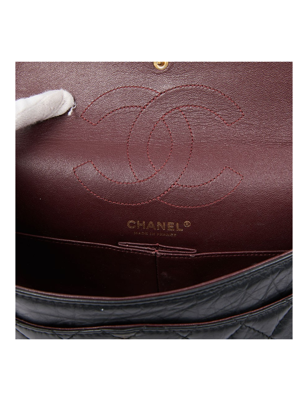 Sac 2.55 CHANEL cuir vieilli