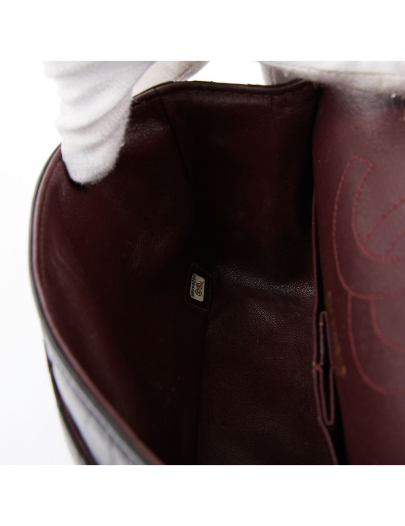 2.55 CHANEL MM cuir froisé noir