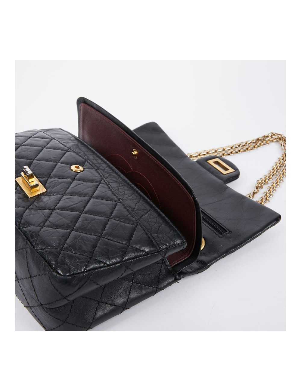 Sac 2.55 CHANEL cuir vieilli