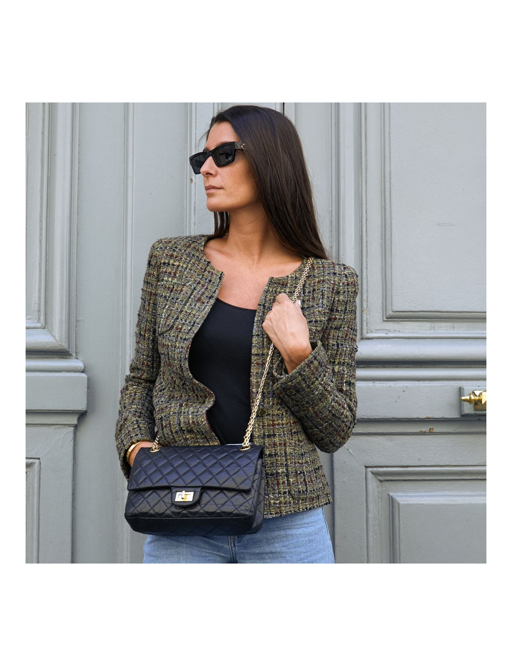 Sac 2.55 CHANEL cuir vieilli