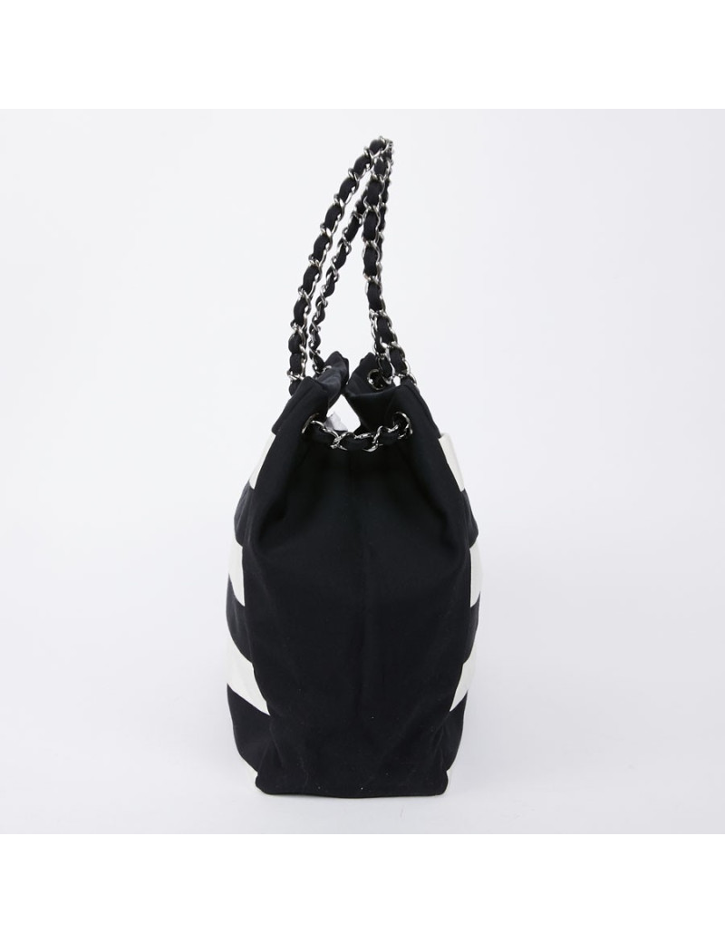 Sac bicolore chanel noir et blanc