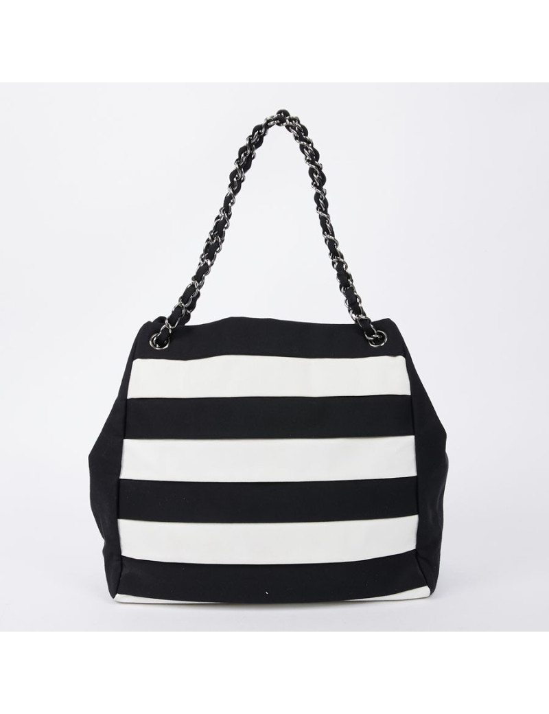 Sac bicolore chanel noir et blanc