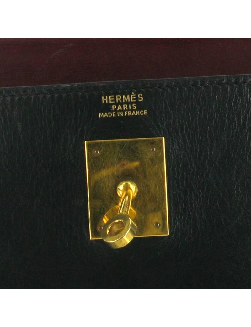 KELLY 32 HERMES Tricolore rouge H, vert et bleu