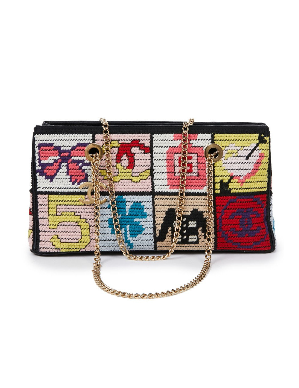 Sac crochet CHANEL multicolore