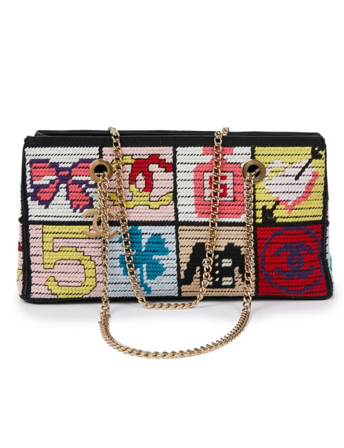 Sac crochet CHANEL multicolore