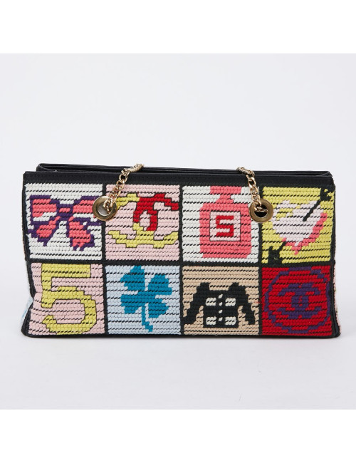 Sac crochet CHANEL multicolore