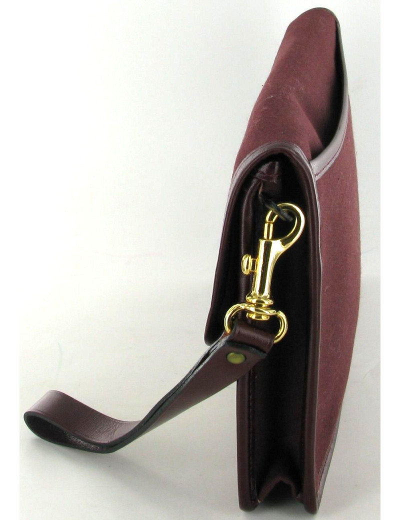 Pochette CELINE vintage en toile bordeaux