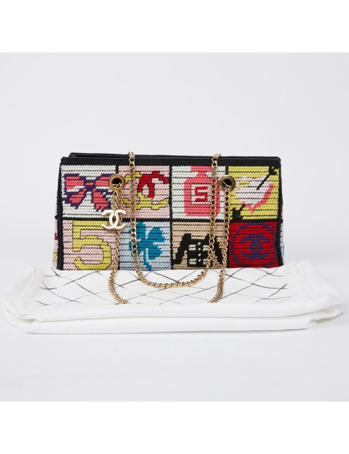 Sac crochet CHANEL multicolore