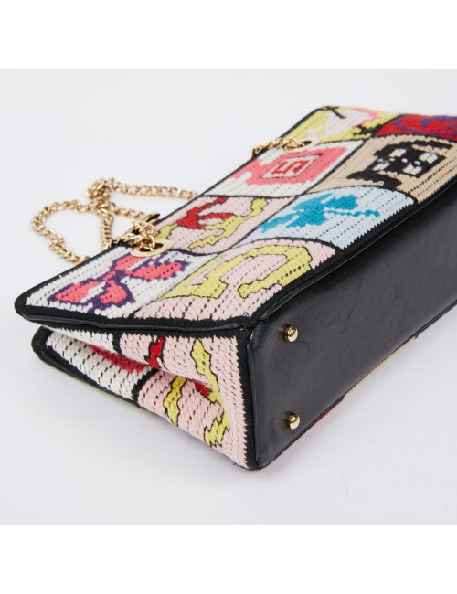 Sac crochet CHANEL multicolore