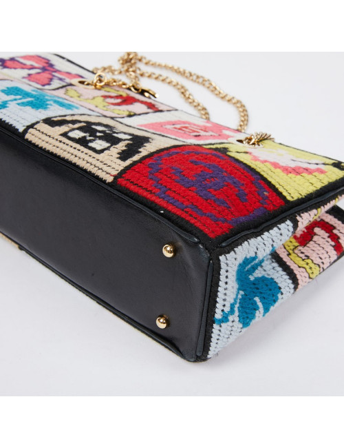 Sac crochet CHANEL multicolore