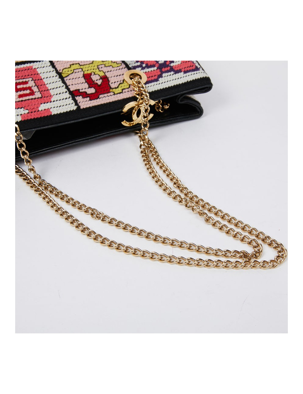 Sac crochet CHANEL multicolore