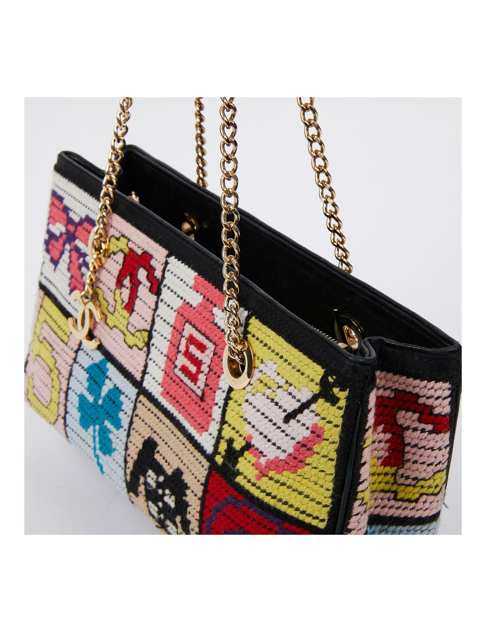Sac crochet CHANEL multicolore