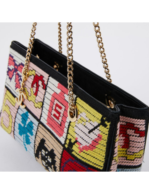 Sac crochet CHANEL multicolore