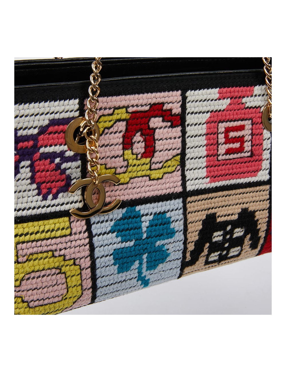 Sac crochet CHANEL multicolore