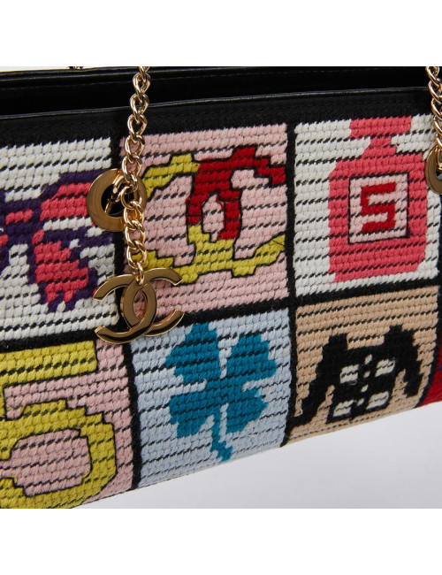 Sac crochet CHANEL multicolore