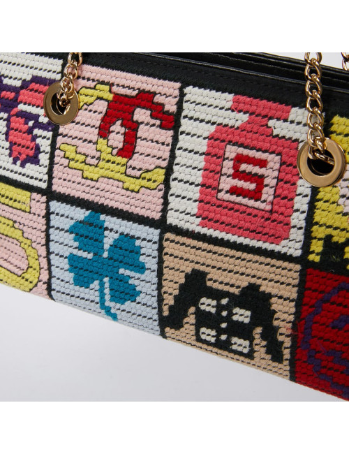 Sac crochet CHANEL multicolore