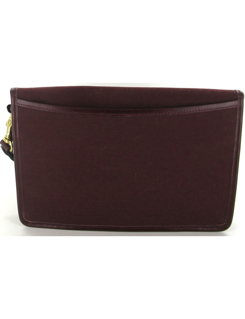 Pochette CELINE vintage en toile bordeaux