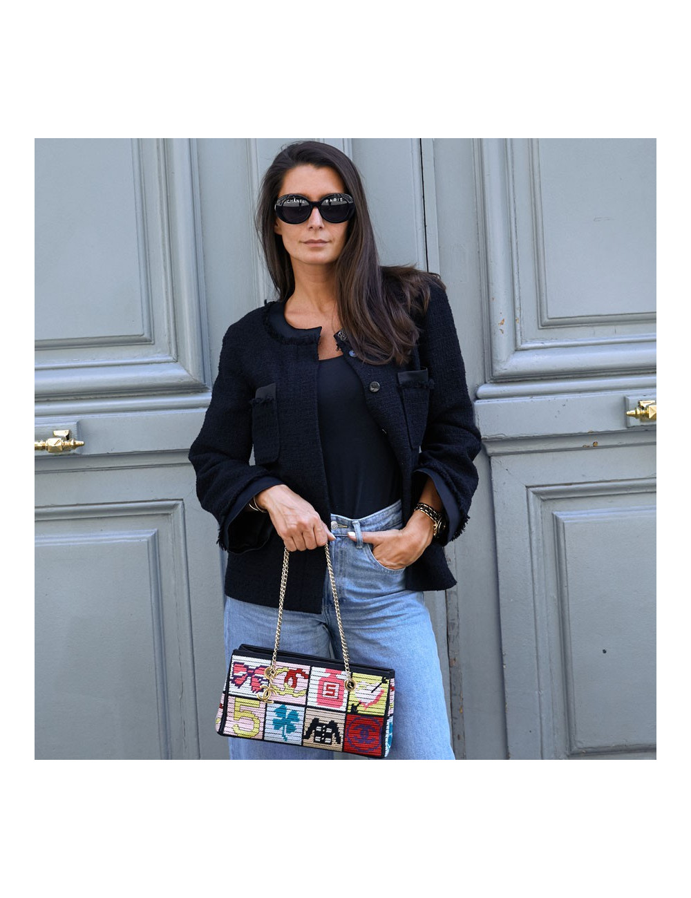 Sac crochet CHANEL multicolore