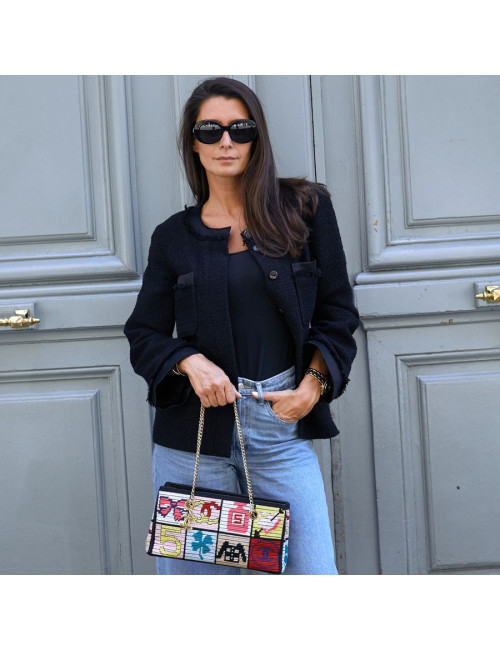 Sac crochet CHANEL multicolore