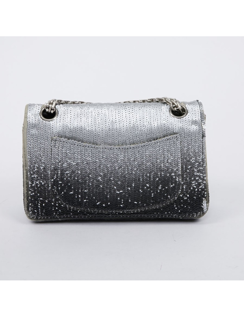 Sac CHANEL sequins argent