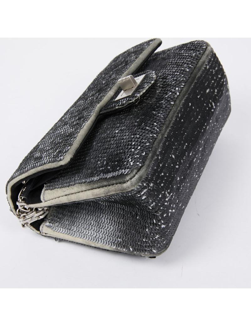 Sac CHANEL sequins argent