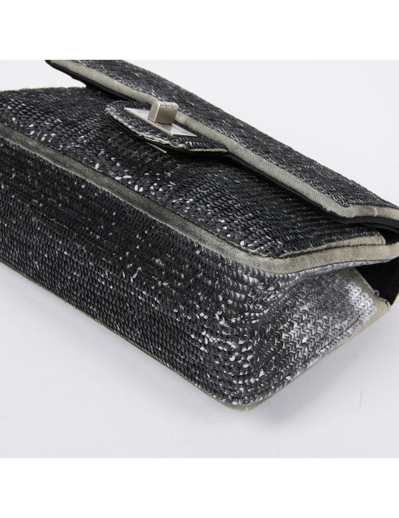 Sac CHANEL sequins argent