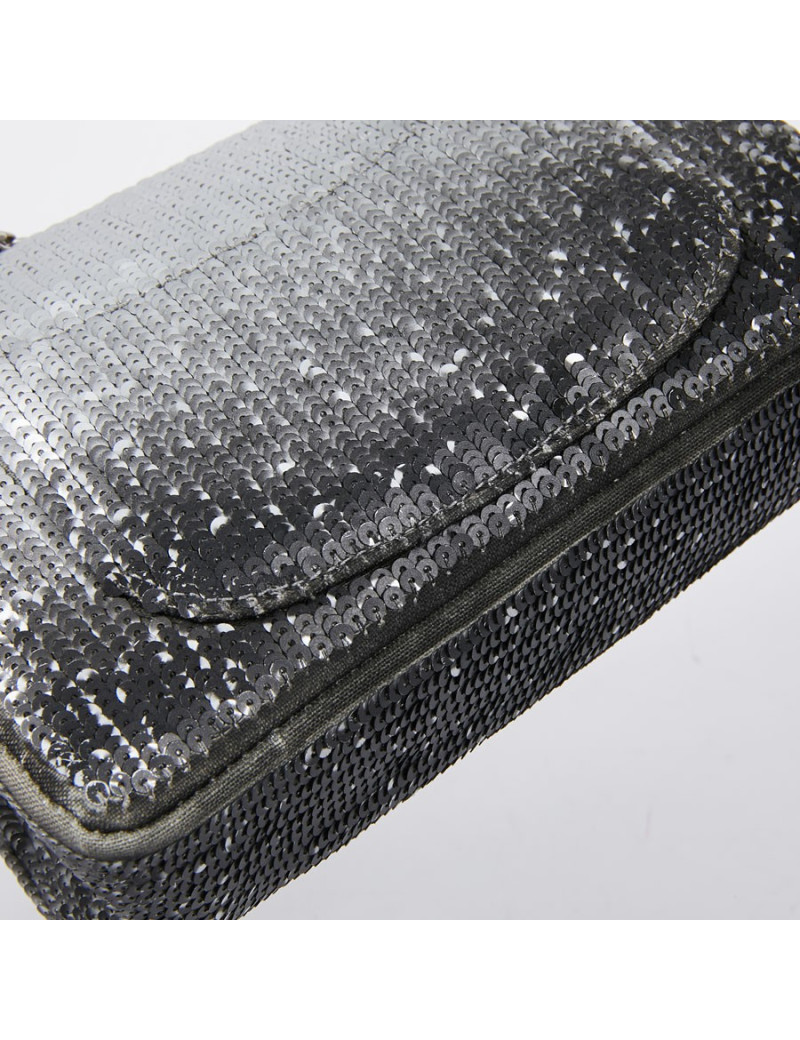 Sac CHANEL sequins argent