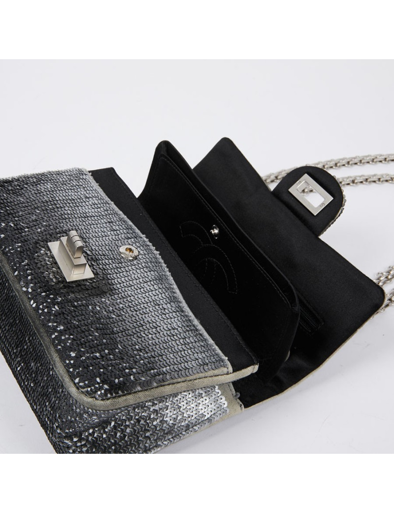 Sac CHANEL sequins argent
