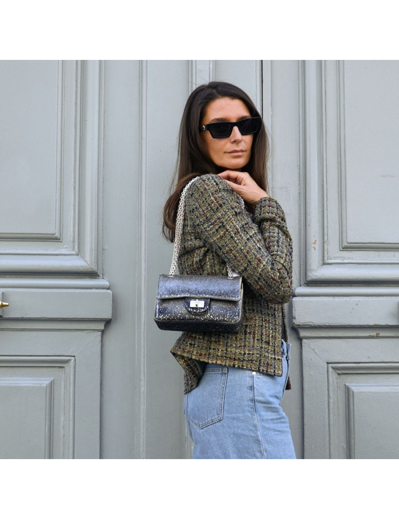 Sac CHANEL sequins argent