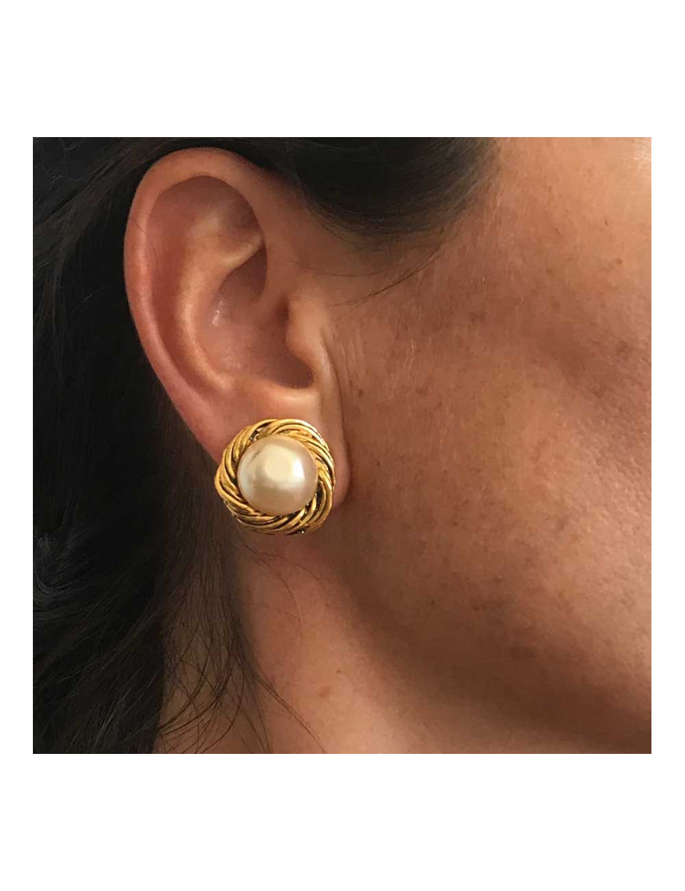 Boucles d'oreille clIps CHANEL Vintage