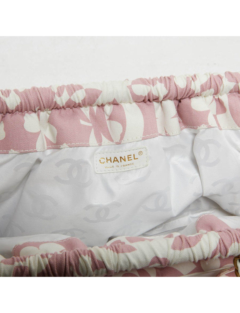 Sac Chanel tissu rose