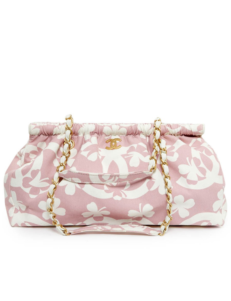Sac Chanel tissu rose