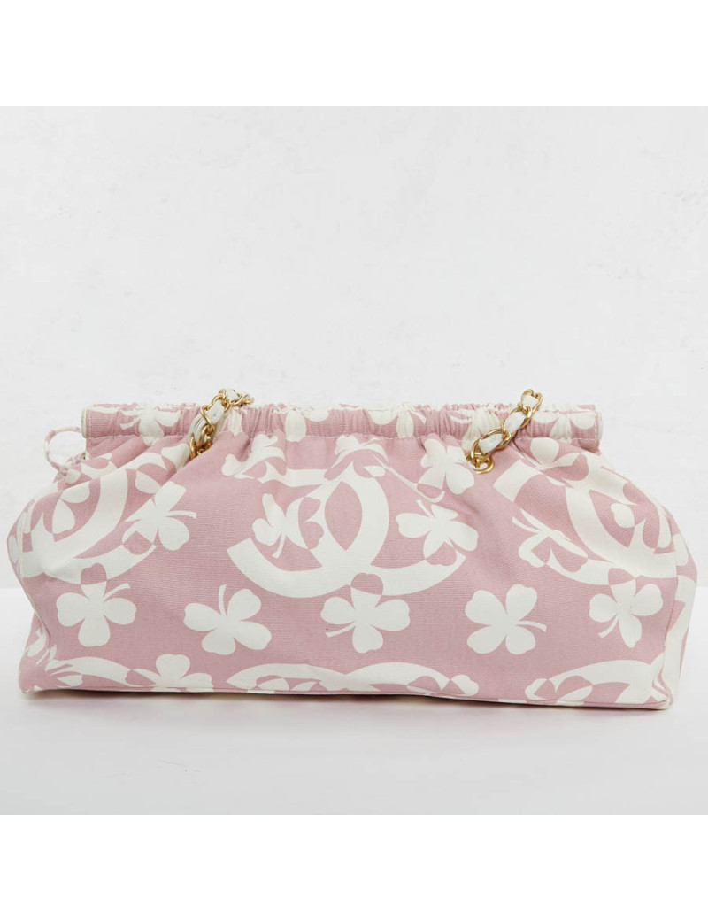 Sac Chanel tissu rose