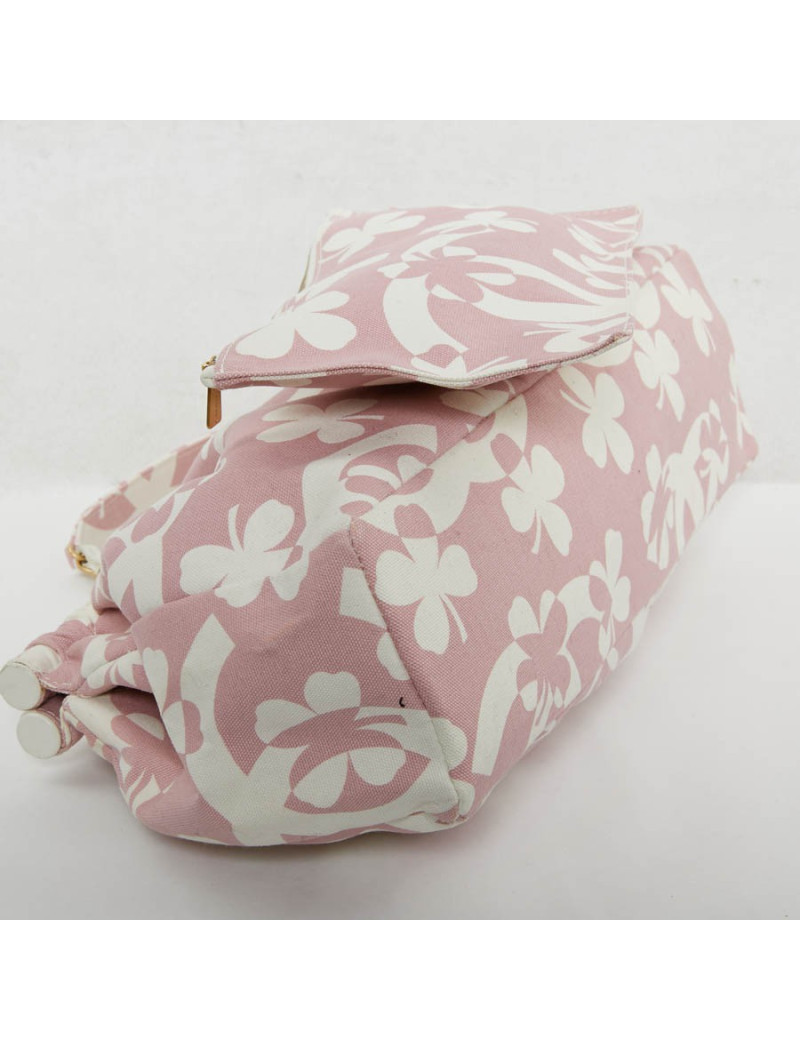 Sac Chanel tissu rose