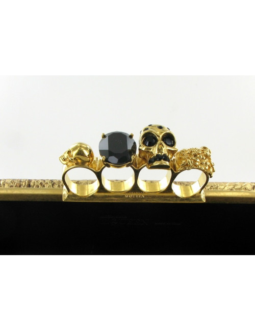 Pochette ALEXANDER MCQUEEN en python doré 