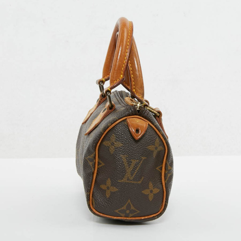 Mini sac speedy LOUIS VUITTON toile Monogram