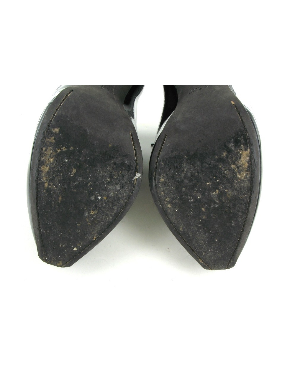 Bottines GIAMBATTISTA VALLI en cuir verni noir T 38,5