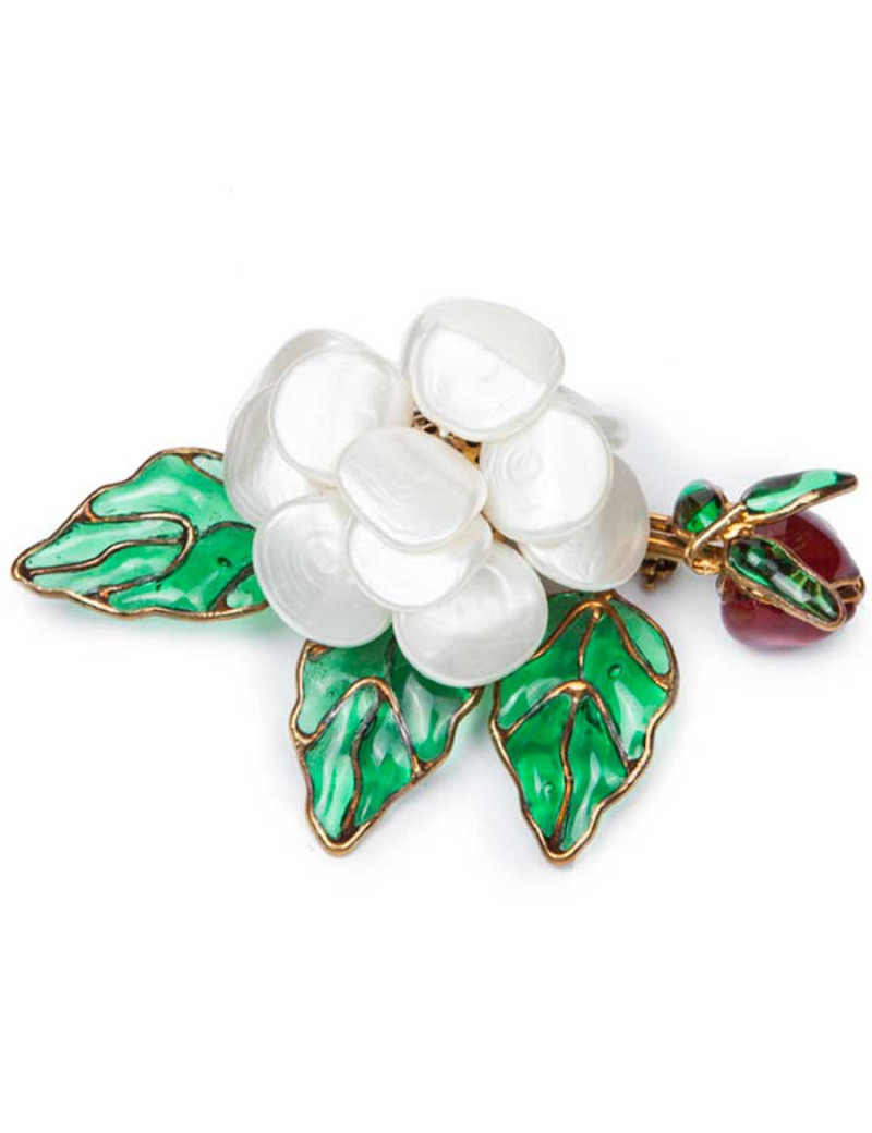 Broche MARGUERITE DE VALOIS pâte de verre