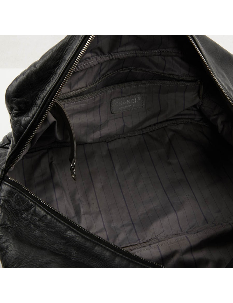 Sac CHANEL cuir d'agneau souple noir