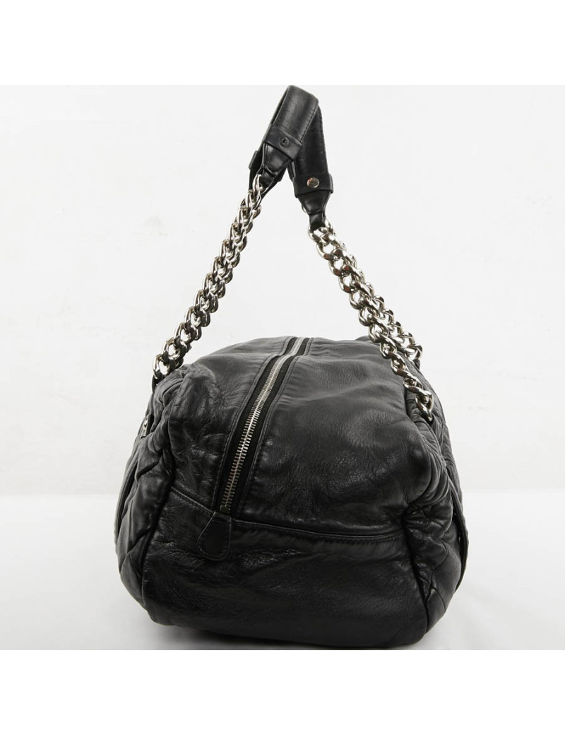 Sac CHANEL cuir noir 