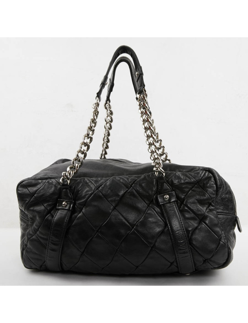 Sac CHANEL cuir d'agneau souple noir