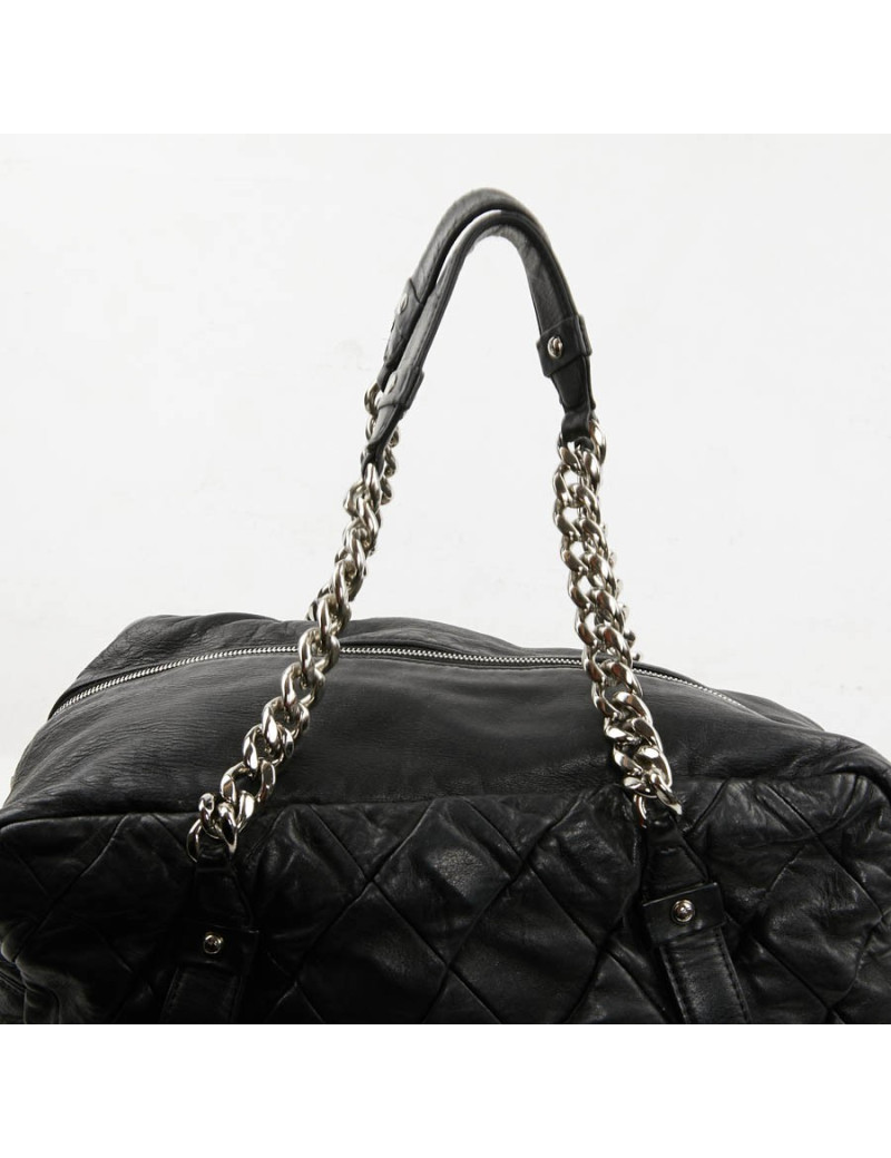 Sac CHANEL cuir d'agneau souple noir