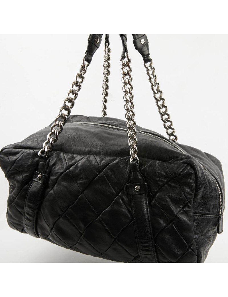 Sac CHANEL cuir d'agneau souple noir