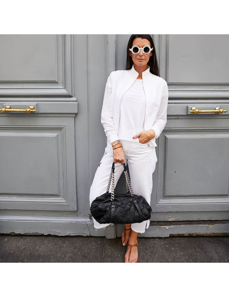 Sac CHANEL cuir noir 