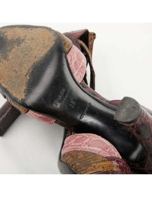 Escarpins Prada T38 imitation serpent