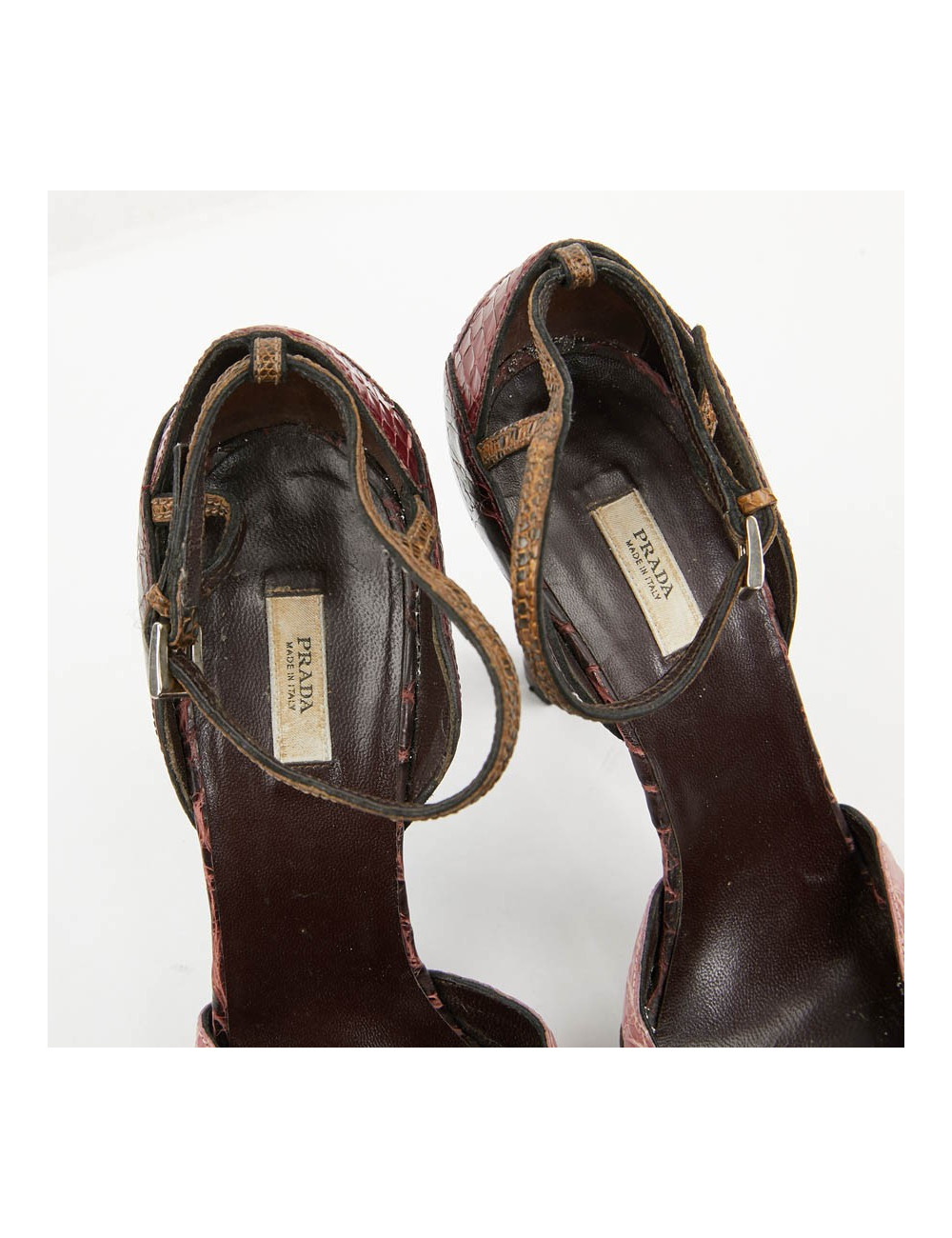 Escarpins Prada T38 imitation serpent