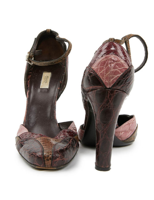 Escarpins Prada T38 imitation serpent