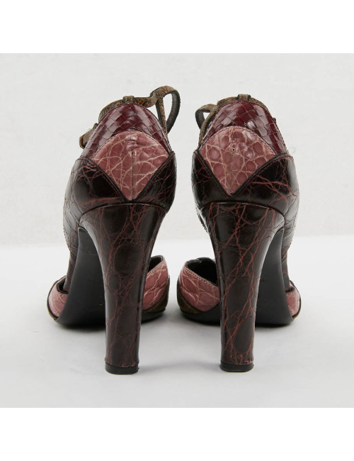 Escarpins Prada T38 imitation serpent