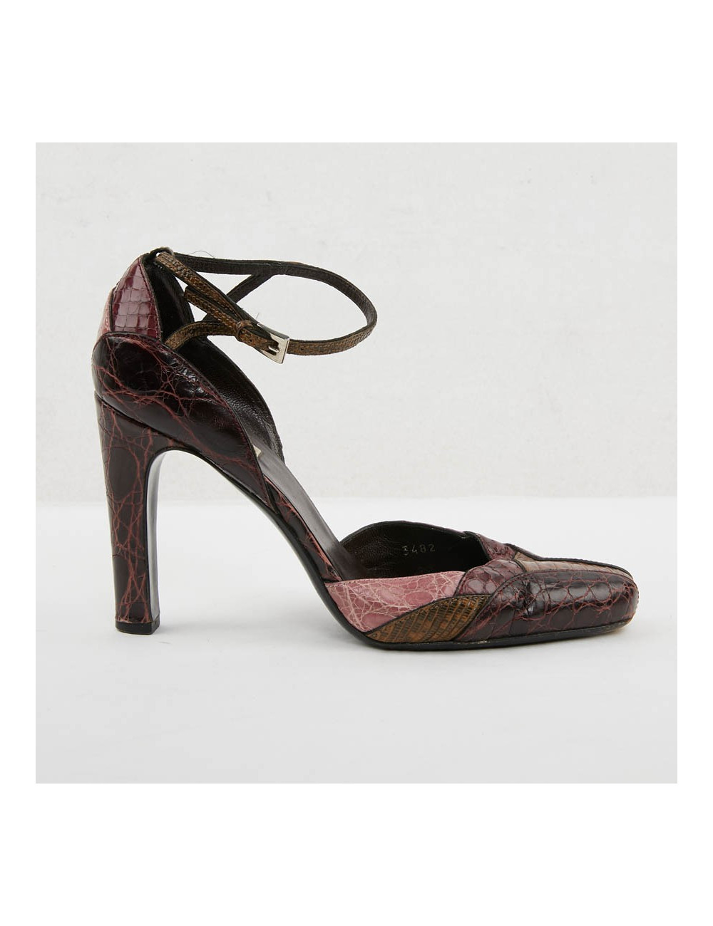 Escarpins Prada T38 imitation serpent