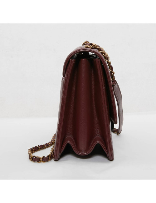 Sac CHANEL collector cuir matelassé bordeaux 